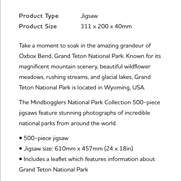 NEW SEALED “Oxbow Bend, Grand Teton National Park, Wyoming “ 500 pc PUZZLE - Picture 2 of 8